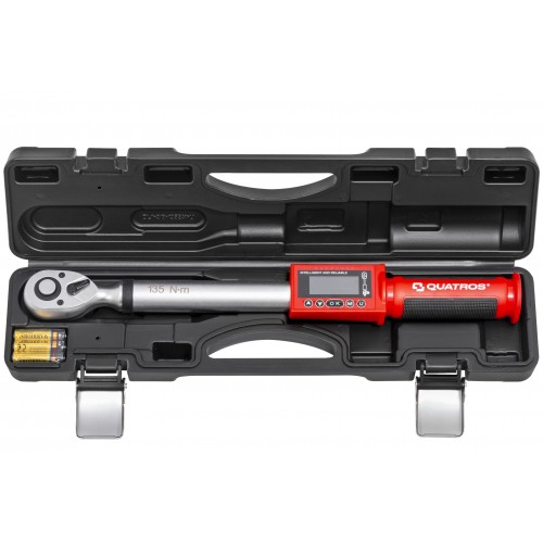Ключ динамометрический цифровой 1/2",6,8-135 Нм, с измерением угла. QUATROS QS56135