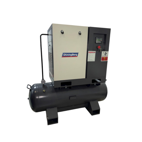 Винтовой компрессор ShiningBerg 20A/IP23, ресивер 200 л, 15 kW/20 HP, 2.1 м³/мин (2100 л/мин), 10 Bar, 380V 50Hz