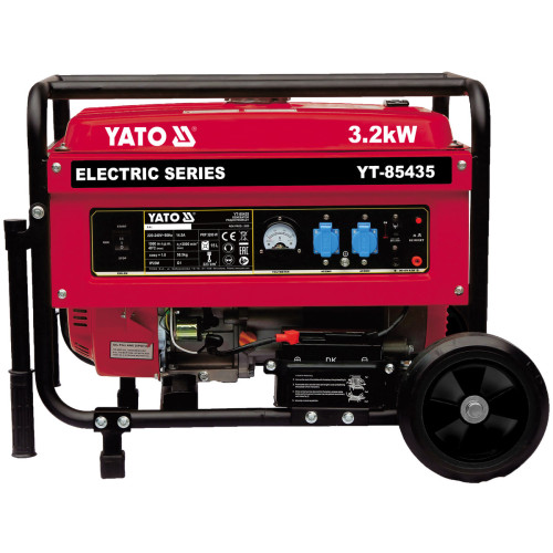 Генератор бензиновий YATO: 3.2 кВт, 230В, електростарт, AVR. YT-85435
