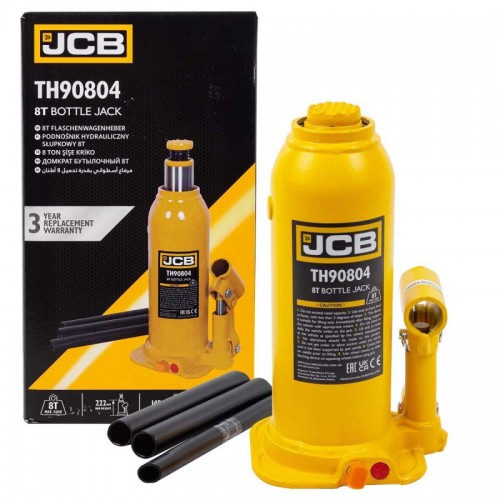 Домкрат бутылочный 8т 222-447мм JCB Tools JCB-TH90804