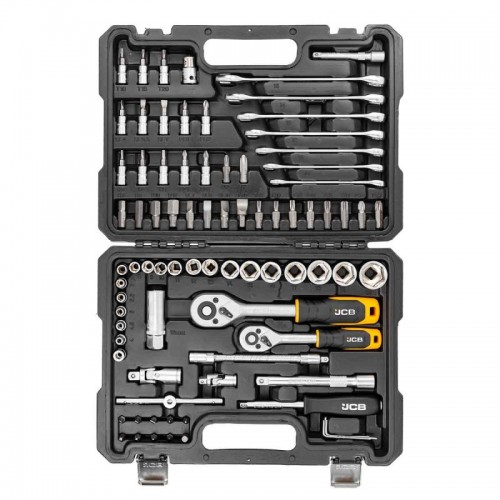 Набор инструментов комбинированный 82 ед. 1/4", 3/8" (6-гр.) (4-22мм) JCB Tools JCB-4821-5DS