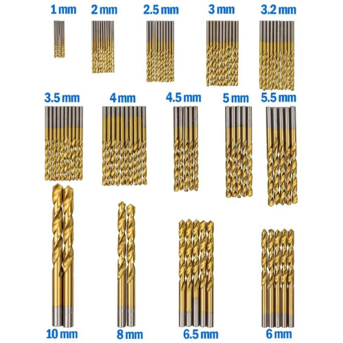 Набір свердел по металу HSS-Co 1-10 мм, 100 предметів Scheppach SCH-924U100