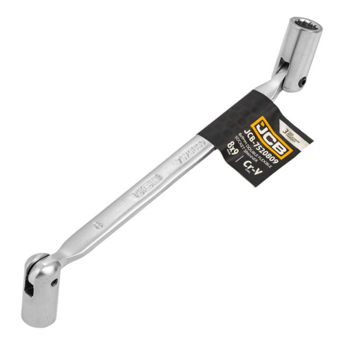 Ключ торцевий двосторонній з шарніром 8х9мм JCB-7520809