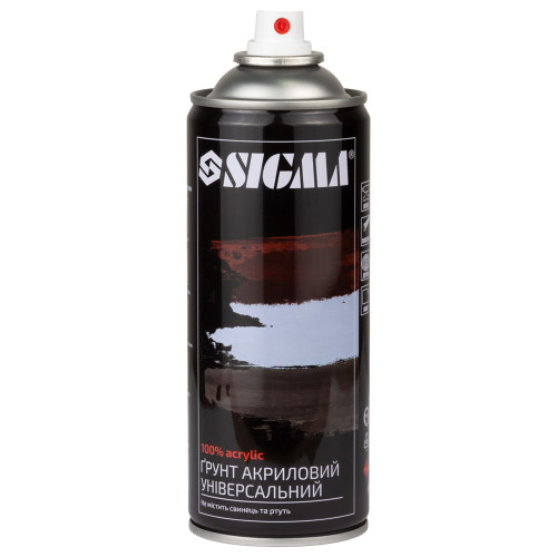 Грунт аэрозольный акриловый RAL 7015 (серый), матовый, 400 мл SIGMA 2737521