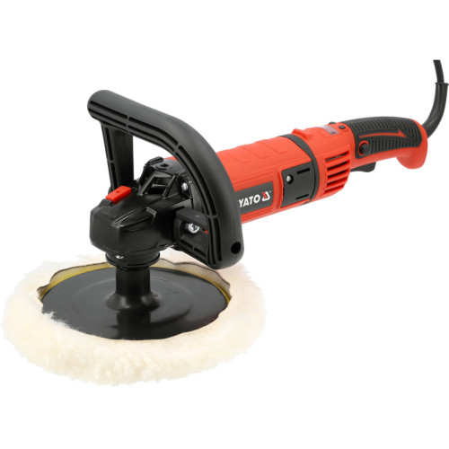 Полировальная машина YATO сетевая 1400 Вт, Ø 180 мм, 600-3200 об/мин, M14 YT-82198