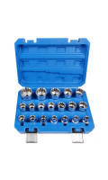 Набор торцевых головок SPLINE 1/2", 8 - 32 мм, 19 ед. - REWOLT T1348