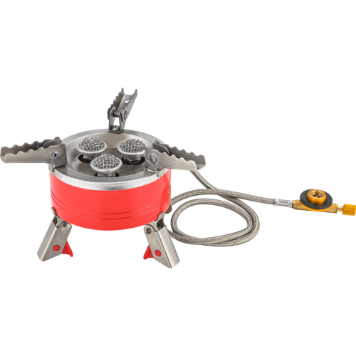 Плита газова туристична VIROK 3 конфорки + шланг з різьбовим з'єднанням 7/16, модель 44V200