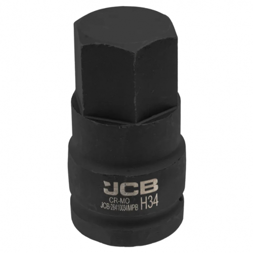 Бита литая ударная HEX под квадрат 3/4" 34 мм JCB Tools JCB-26410034MPB