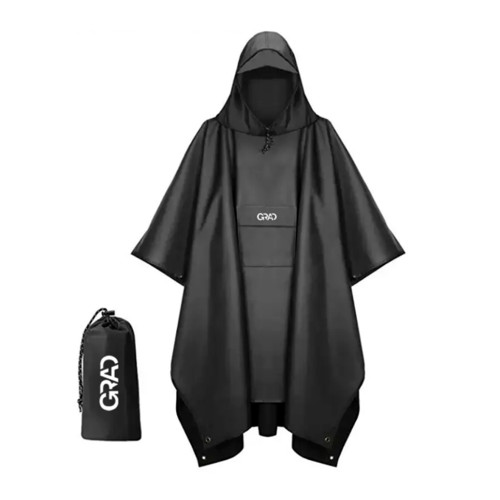 Плащ-пончо от дождя Invisible черный GRAD (9461955)