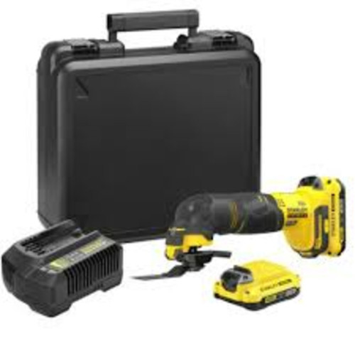 Аккумуляторный многофункциональный инструмент (реноватор) FATMAX 20V, ход 2.8 мм, 2×2.0 А·ч + кейс SFMCE500D2K-QW