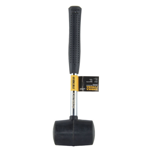 Киянка резиновая черная 225 г металлическая обрезиненная рукоятка SIGMA (4317461)
