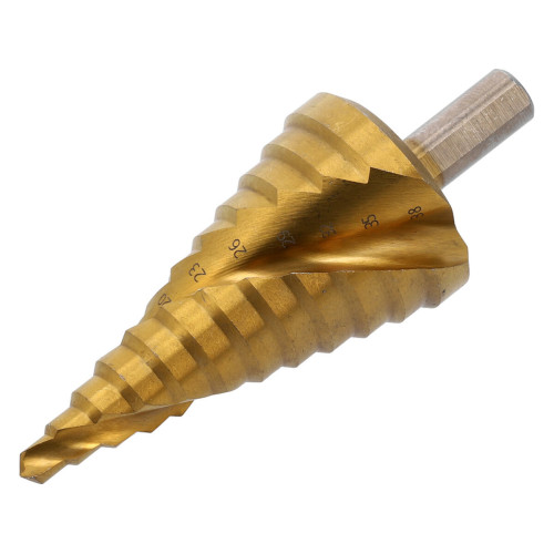 Сверло коническое ступенчатое по металлу YATO 6-38 мм, 12 ступеней, L 100/75 мм, до 4 мм YT-44749