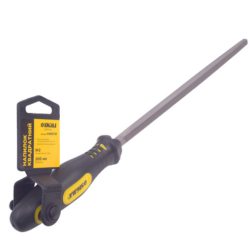 Напильник квадратный 200 мм №2 двухкомпонентная рукоятка SIGMA 4406721