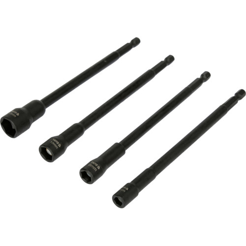 Набор удлиненных магнитных торцевых насадок YATO HEX 1/4", 6-13 мм, L=150 мм, 4 шт YT-04642