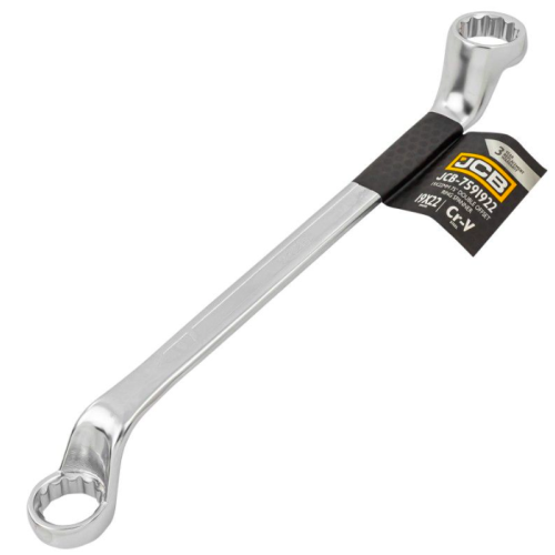 Накидной ключ отогнутый на 75 градусов 19х22 мм JCB Tools JCB-7591922