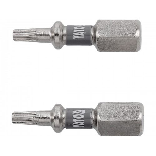 Біти для шуруповерта YATO; "TORX" T10 х 25мм. сталь S2. 6-гранний хвостовик 1/4", YT-78011