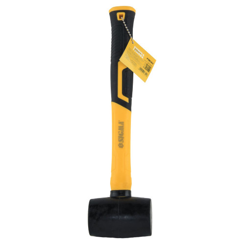 Киянка гумова чорна 225г фібергласова рукоятка SIGMA (4317341)