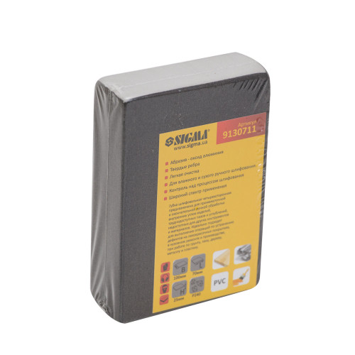 Губка шлифовальная четырехсторонняя 100×70×25 мм P240 SIGMA (9130711)