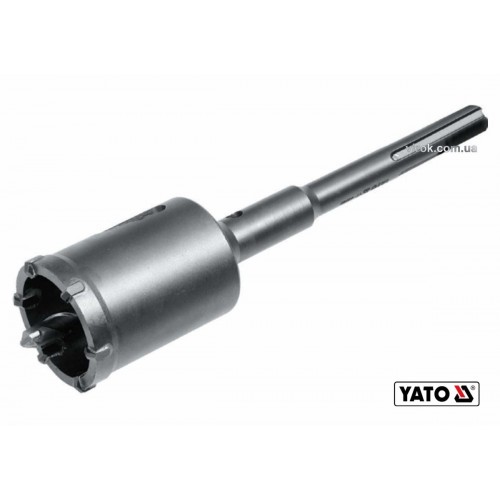 Свердло коронка по бетону YATO : Ø68 x 280 мм з направляючою, хвостовик- SDS+, монолітне [2/10]