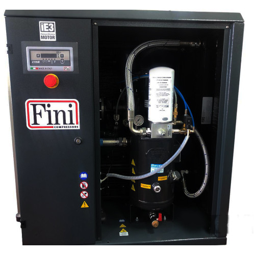 Винтовой компрессор FINI PLUS 11-10-500 – 1500 л/мин, 10 бар, 11 кВт, ресивер 500 л