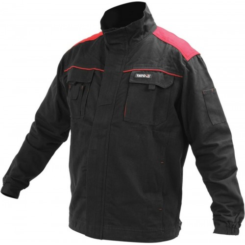 Куртка рабочая COMFY YATO размер L/XL, черно-красный, 7 карманов, 100% хлопок