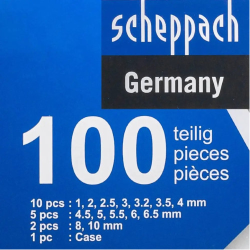 Набір свердел по металу HSS-Co 1-10 мм, 100 предметів Scheppach SCH-924U100