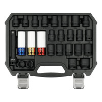 Набор ударных торцевых головок YATO 1/2" с удлинителем, 24 предмета YT-10569