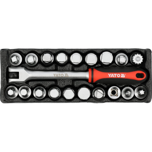 Набір для оливозливних пробок YATO YT-05992, квадрат 3/8", з воротком, 20 шт.