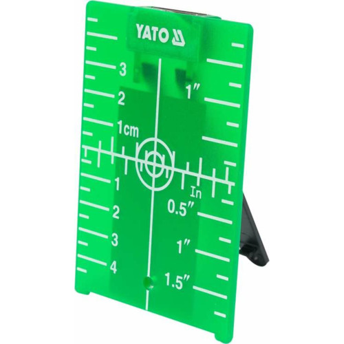 Пластина прицельная для нивелира зелёная YATO YT-30465, 105 x 75 x 3,2 мм