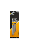 Набор экстрадлинных Г-образных ключей TORX с отверстием T10H–T40H, 7 шт. JCB Tools JCB-5071TXL