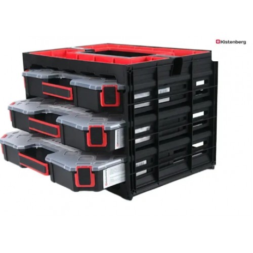 Кейс для инструментов и материалов с выдвижными органайзерами Kistenberg Tagercase 40, KTC40306B