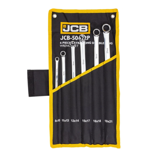 Набір накидних прямих подовжених ключів 6 пр. в чохлі (8-21 мм) JCB Tools JCB-50622P