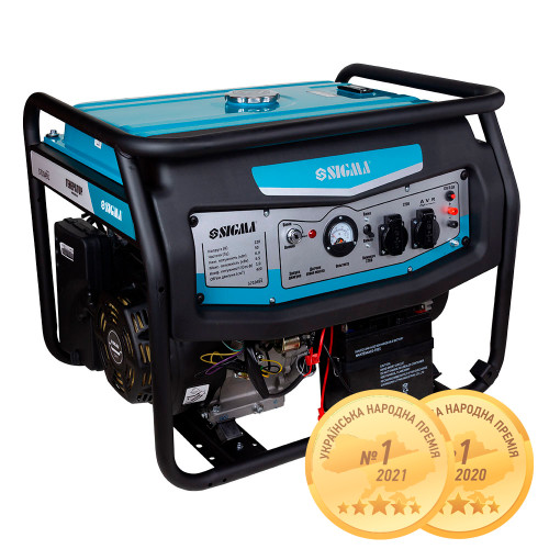 Генератор бензиновий 230В 6.0/6.5кВт 4-х тактний електрозапуск SIGMA (5710491)