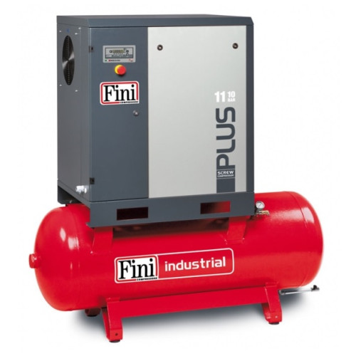 Винтовой компрессор FINI PLUS 11-10-500 – 1500 л/мин, 10 бар, 11 кВт, ресивер 500 л
