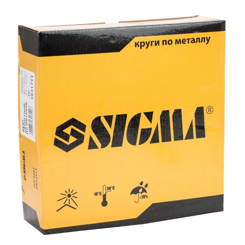 Круг зачистной по металлу Ø230×6.0×22.2 мм, 6600 об/мин SIGMA 193171