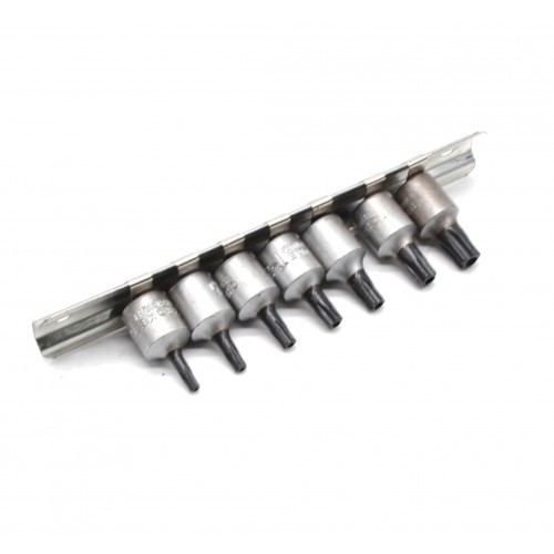 Набор бит литых 1/4" пятигранных с отверстием TORX T10-T30 7ед. TJG А1016