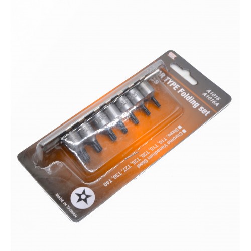 Набор бит литых 1/4" пятигранных с отверстием TORX T10-T30 7ед. TJG А1016
