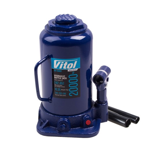Домкрат бутылочный 20т 242-452 мм VITOL ДБ-20002/T92004