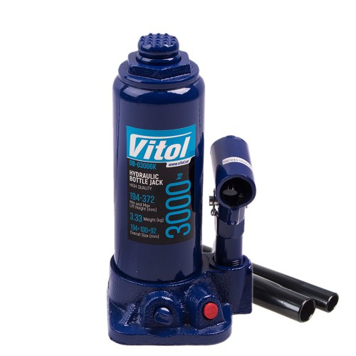 Домкрат бутылочный 3т 194-372 мм VITOL T90304/ДБ-03006