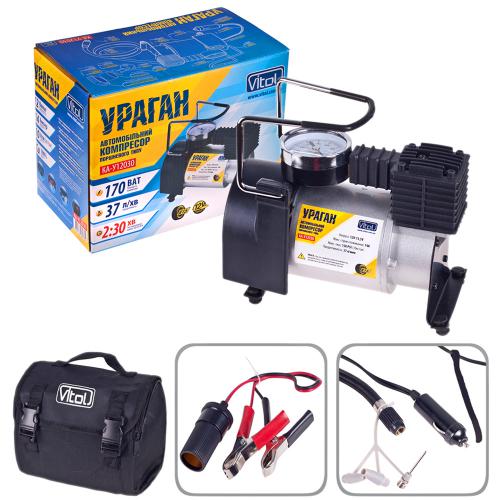 Компрессор автомобильный "Ураган" 150psi/14Amp/37л/мин (КА-У12030)