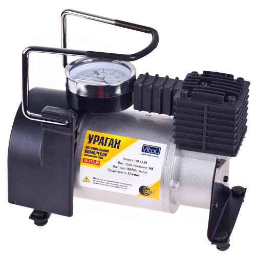 Компрессор автомобильный "Ураган" 150psi/14Amp/37л/мин (КА-У12030)