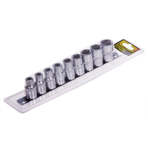 Набор головок торкс 1/2"DR, Е10-Е24, 9предм. Alloid (НГЕ-1024Б)