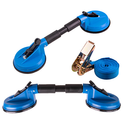 Набор вакуумных шарнирных присосок для снятия стекла, 60кг. ALLOID НП-5803