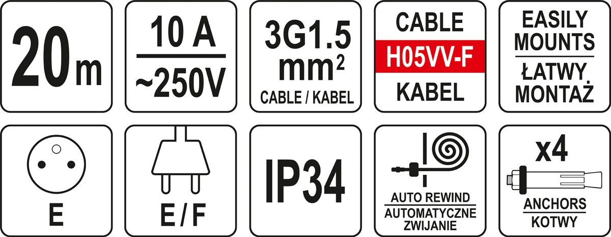  автоматический на барабане 20 м 220V сечение 3 х 1,5 мм² .